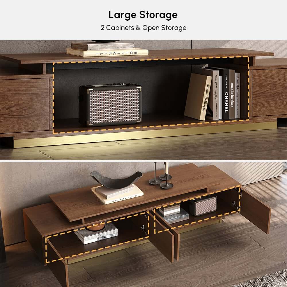 Modern Engineered Wood TV Stand & Coffee Table Set