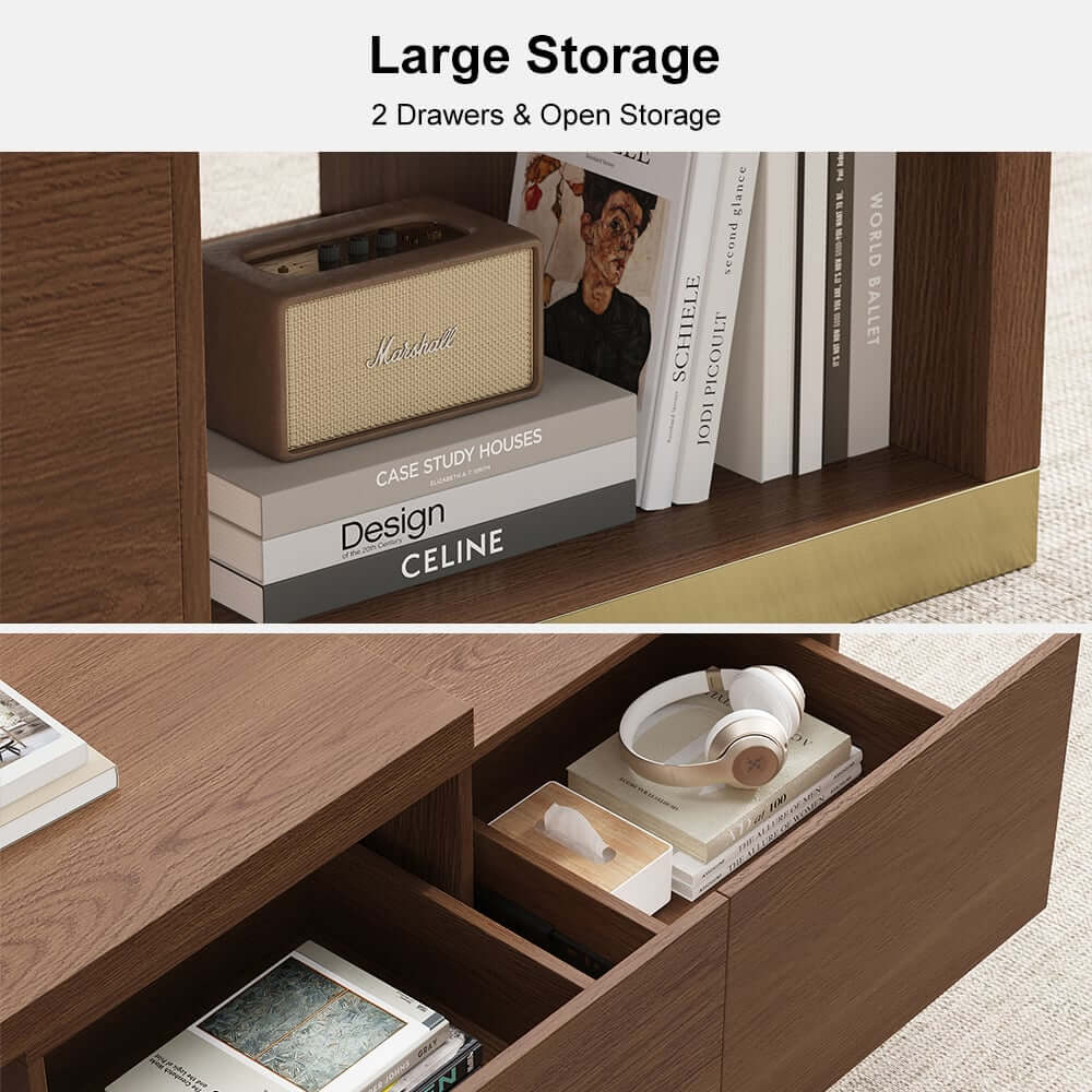 Modern Engineered Wood TV Stand & Coffee Table Set