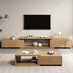Modern Engineered Wood TV Stand & Coffee Table Set