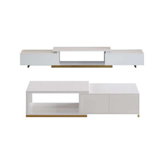 Modern Engineered Wood TV Stand & Coffee Table Set