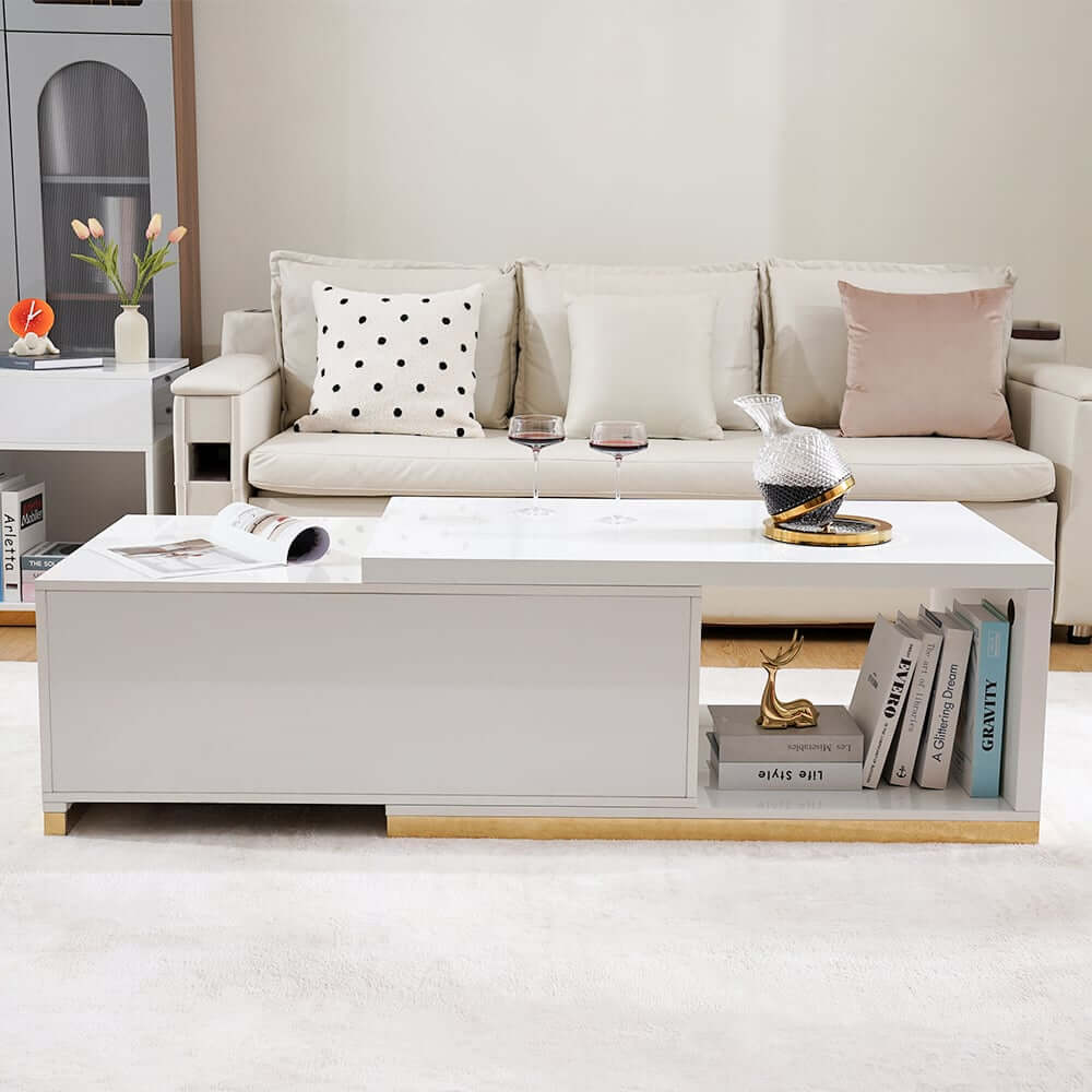 Modern Engineered Wood TV Stand & Coffee Table Set