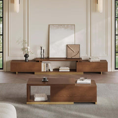 Modern Engineered Wood TV Stand & Coffee Table Set