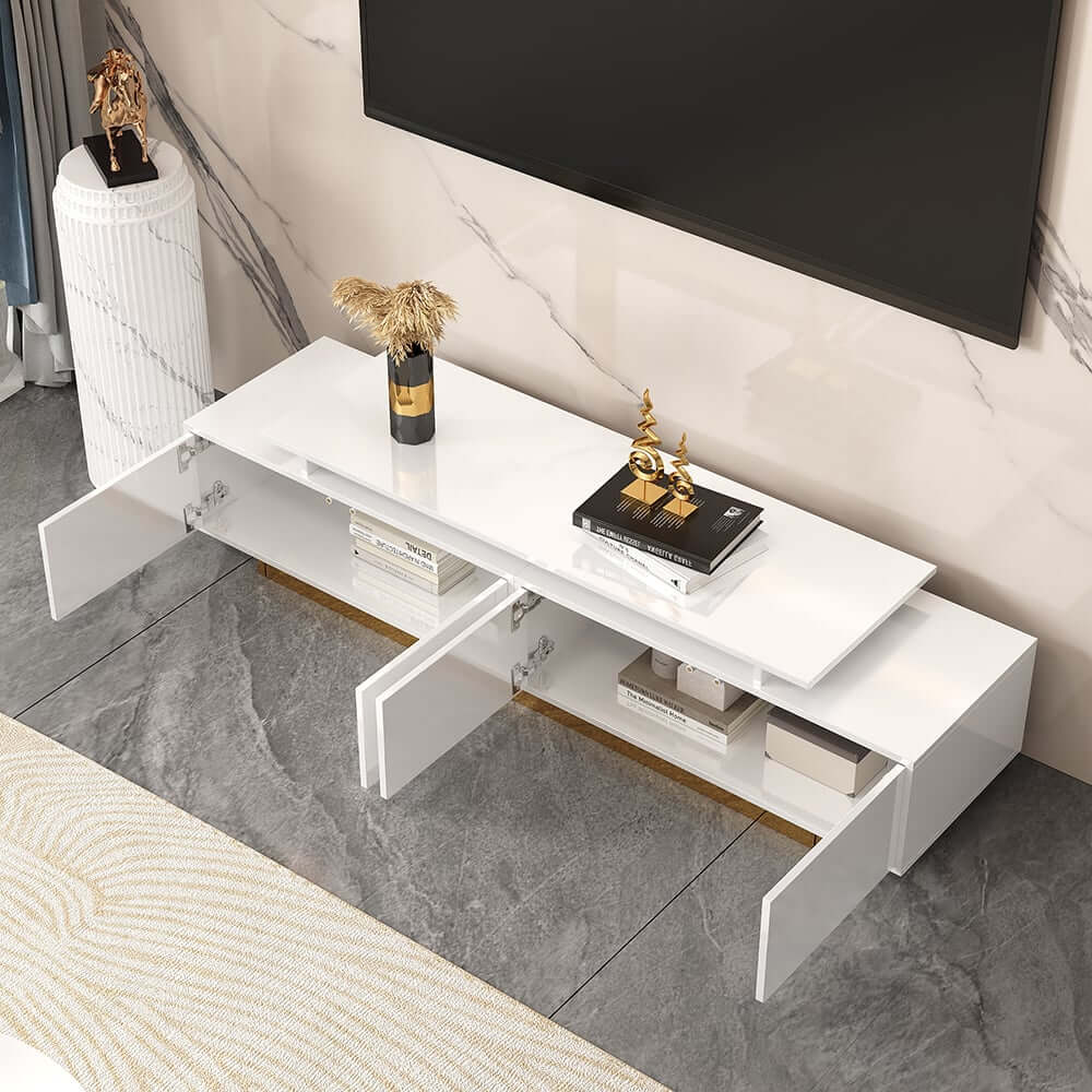 Modern Engineered Wood TV Stand & Coffee Table Set