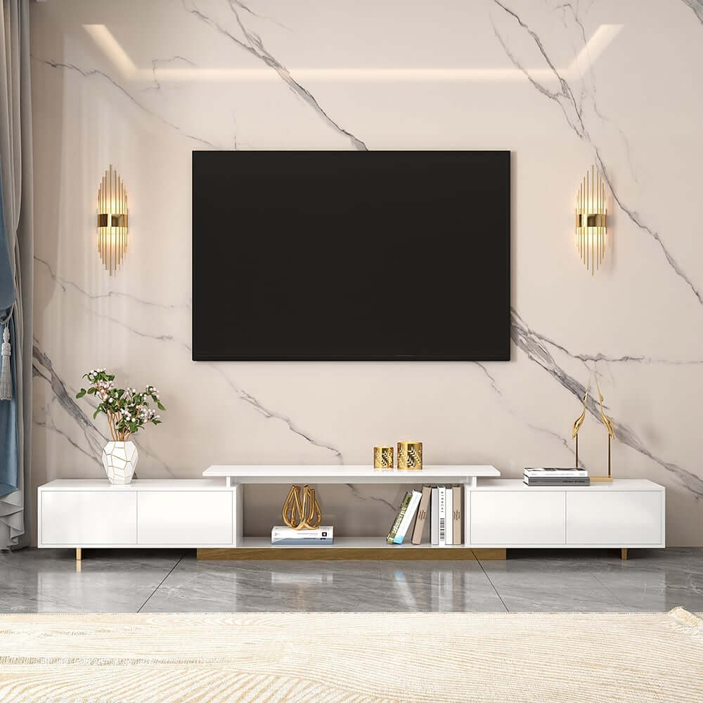 Modern Engineered Wood TV Stand & Coffee Table Set