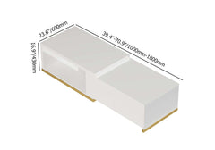 Modern Engineered Wood TV Stand & Coffee Table Set Dimensions
