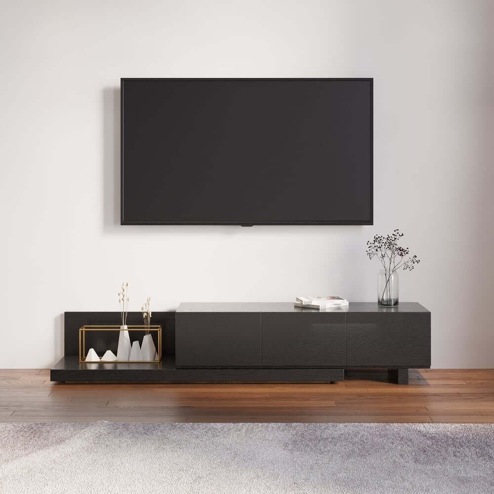 Modern Engineered Wood TV Stand With 3 Drawers