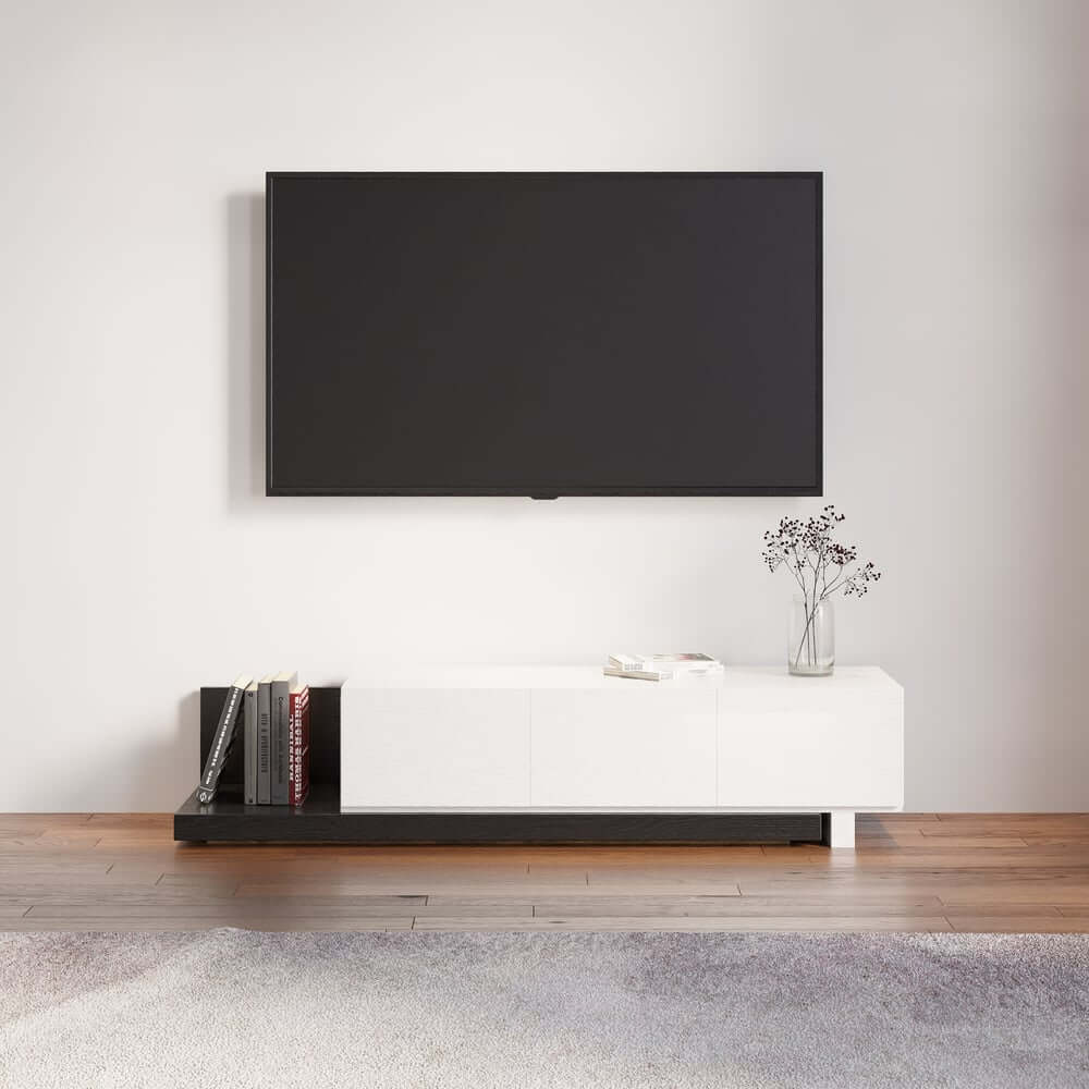 Modern Engineered Wood TV Stand With 3 Drawers