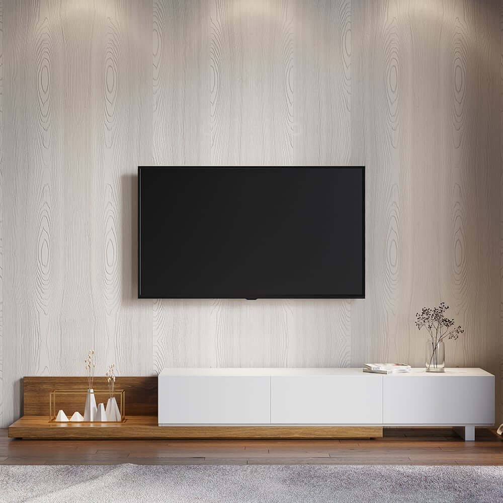 Modern Engineered Wood TV Stand With 3 Drawers