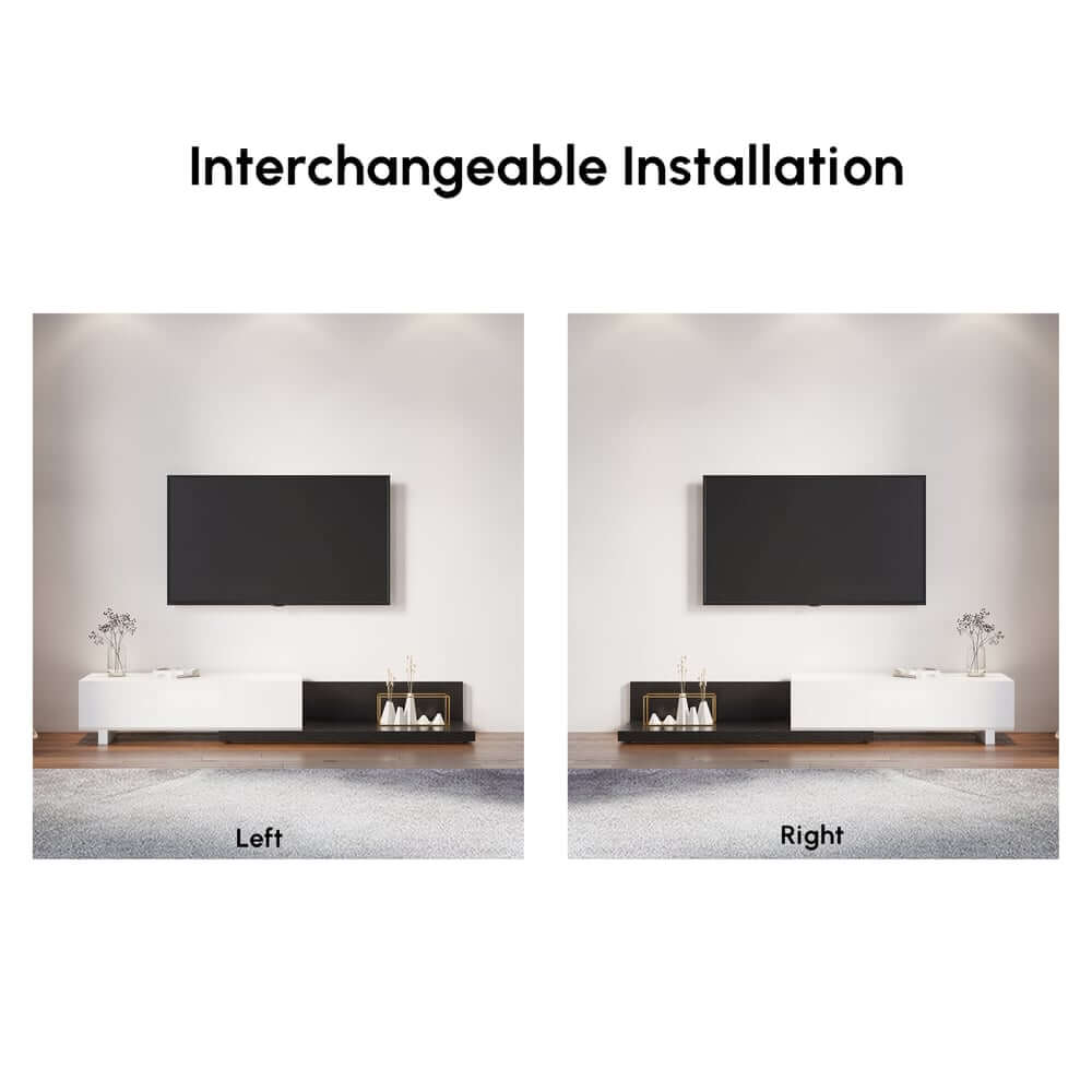 Modern Engineered Wood TV Stand With 3 Drawers
