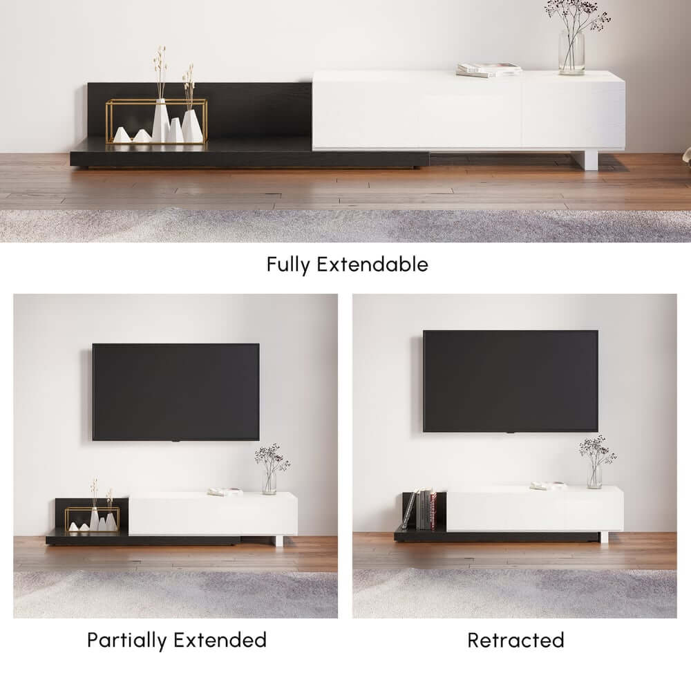Modern Engineered Wood TV Stand With 3 Drawers