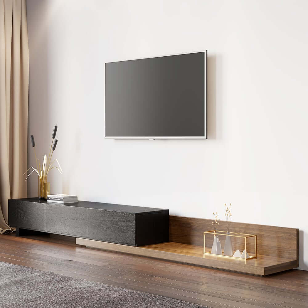 Modern Engineered Wood TV Stand With 3 Drawers