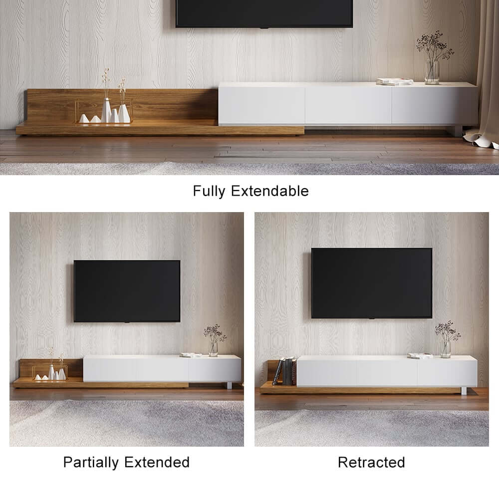 Modern Engineered Wood TV Stand With 3 Drawers