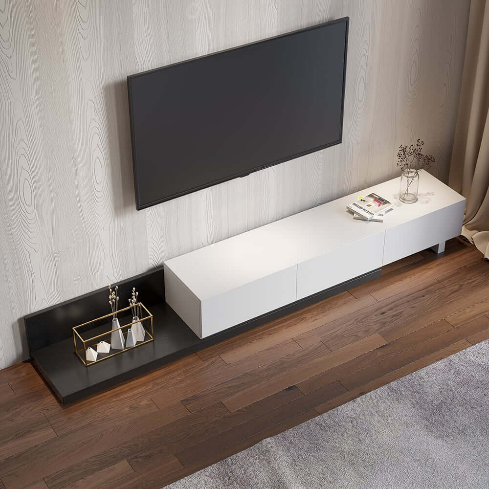 Modern Engineered Wood TV Stand With 3 Drawers