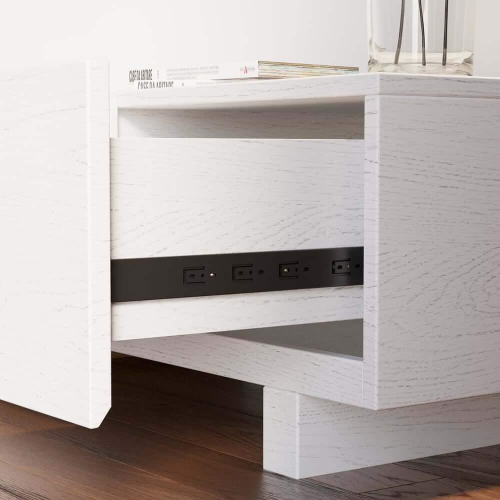 Modern Engineered Wood TV Stand With 3 Drawers