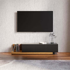 Modern Engineered Wood TV Stand With 3 Drawers