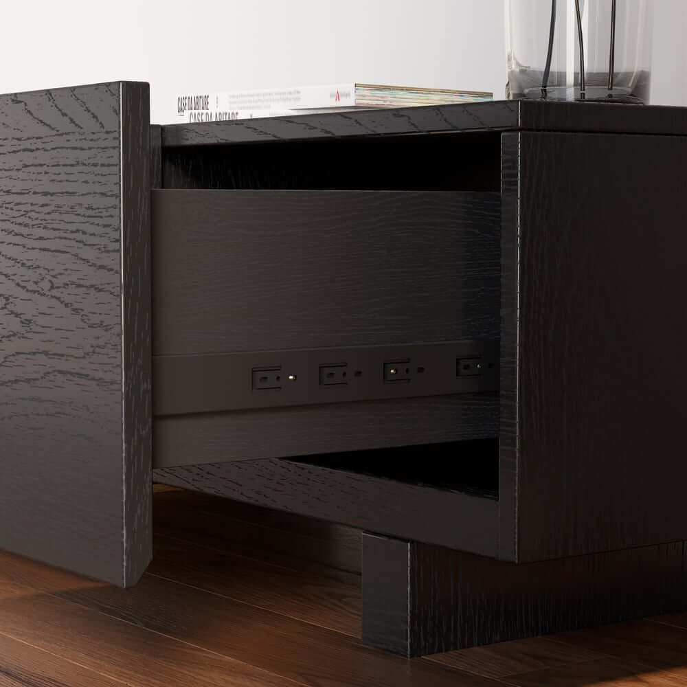 Modern Engineered Wood TV Stand With 3 Drawers