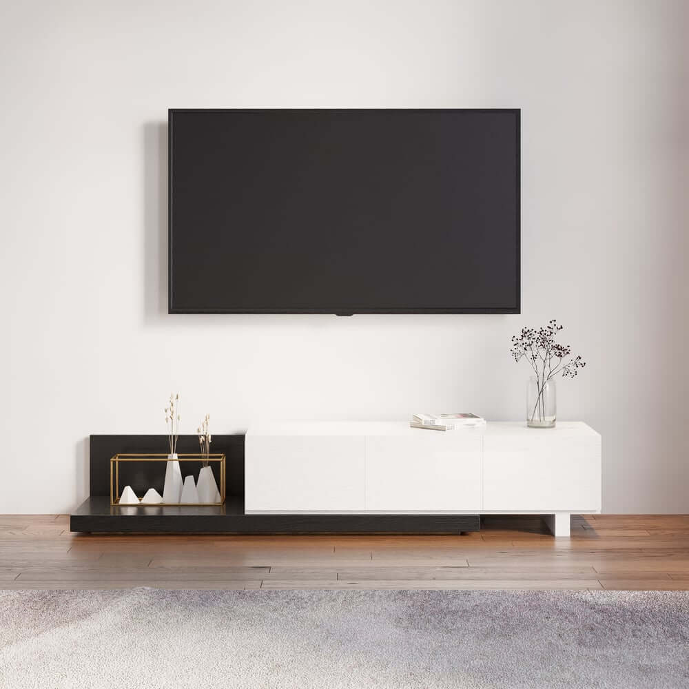 Modern Engineered Wood TV Stand With 3 Drawers