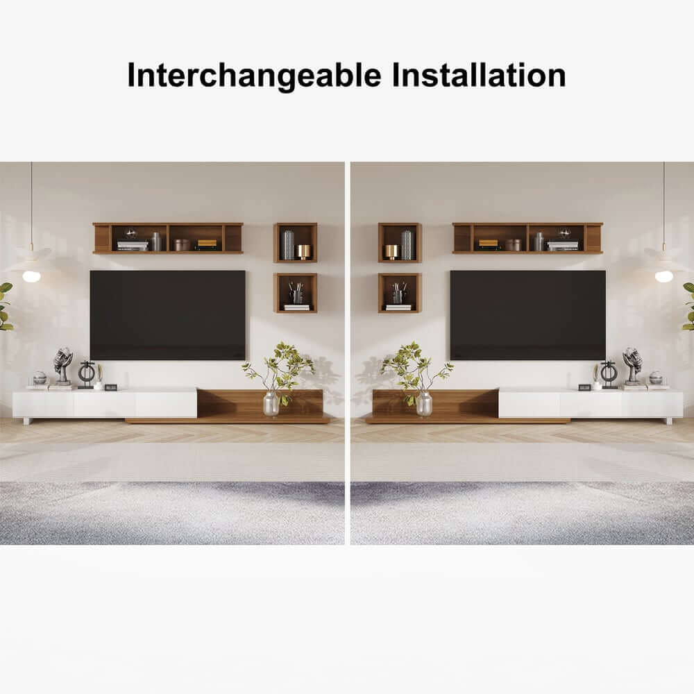 Modern Engineered Wood TV Stand With 3 Drawers