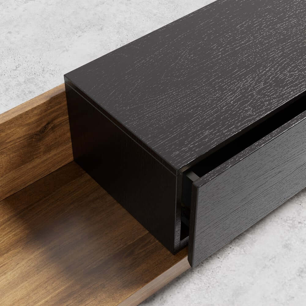 Modern Engineered Wood TV Stand With 3 Drawers