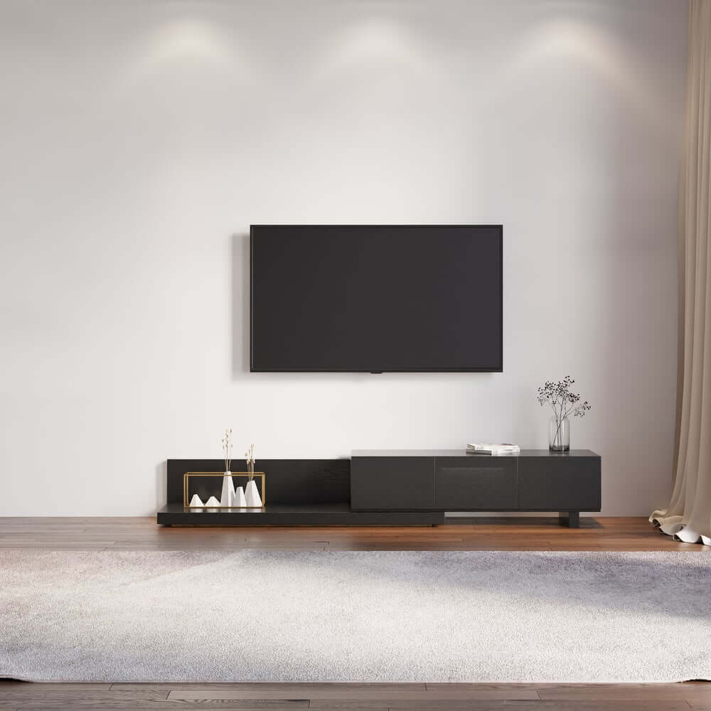 Modern Engineered Wood TV Stand With 3 Drawers