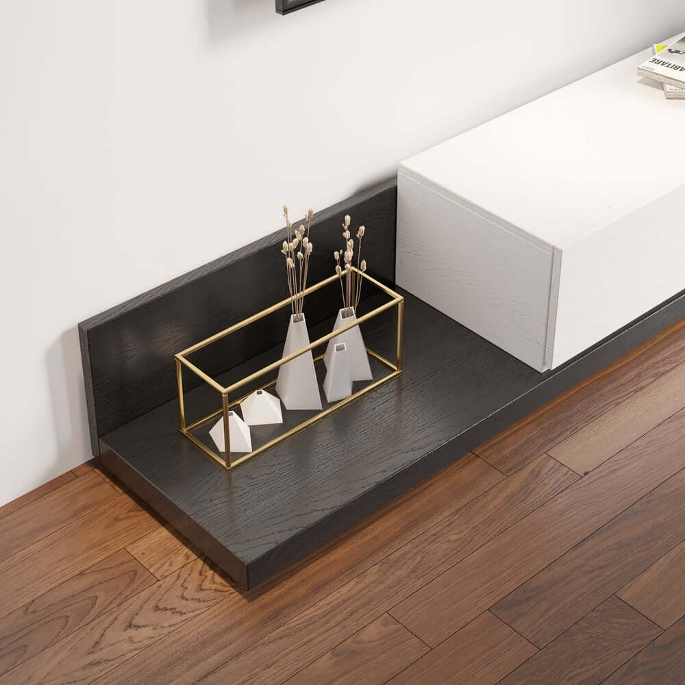 Modern Engineered Wood TV Stand With 3 Drawers