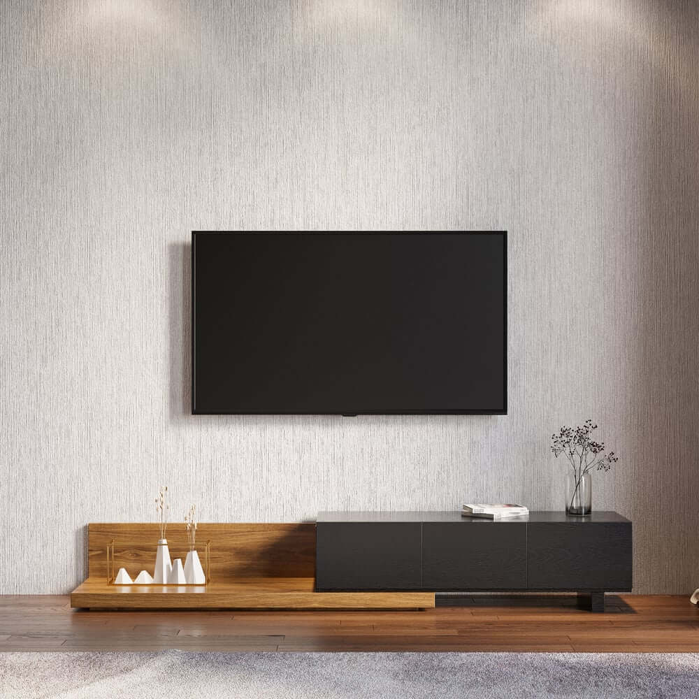 Modern Engineered Wood TV Stand With 3 Drawers
