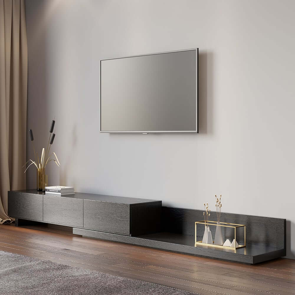 Modern Engineered Wood TV Stand With 3 Drawers