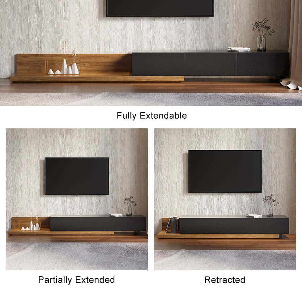 Modern Engineered Wood TV Stand With 3 Drawers