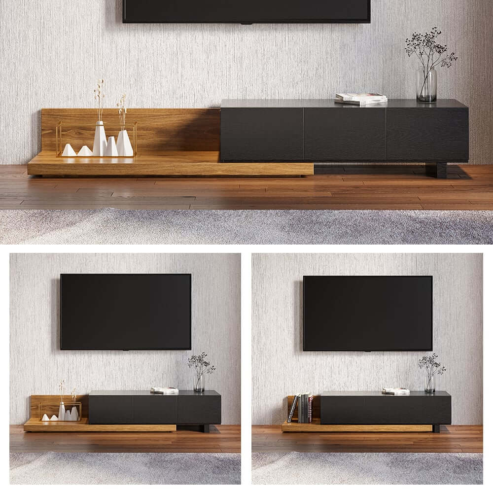 Modern Engineered Wood TV Stand With 3 Drawers