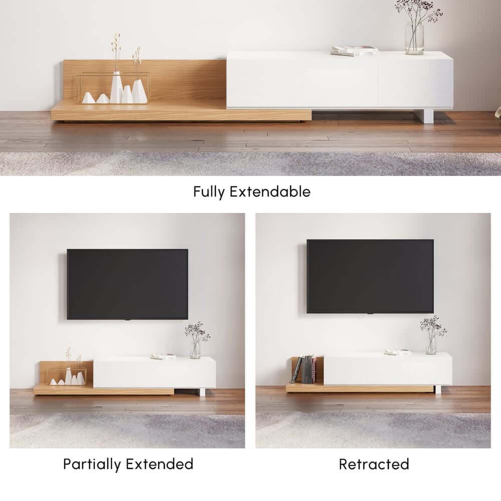 Modern Engineered Wood TV Stand With 3 Drawers