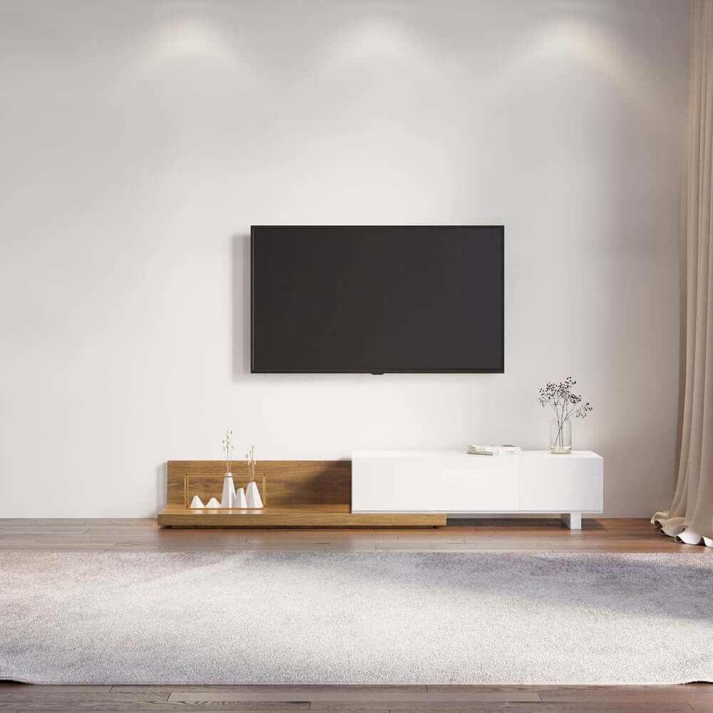 Modern Engineered Wood TV Stand With 3 Drawers