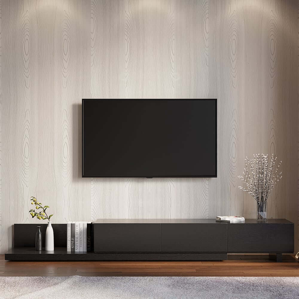 Modern Engineered Wood TV Stand With 3 Drawers