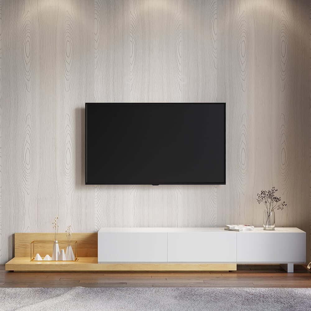 Modern Engineered Wood TV Stand With 3 Drawers