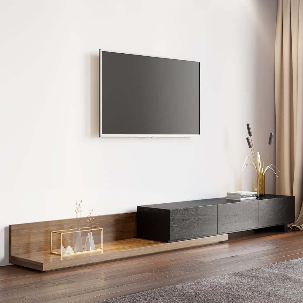 Modern Engineered Wood TV Stand With 3 Drawers