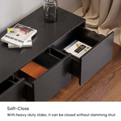 Modern Engineered Wood TV Stand With 3 Drawers