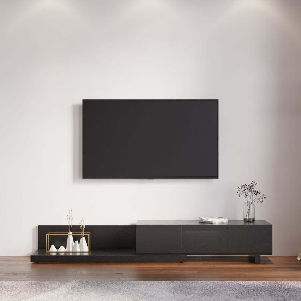 Modern Engineered Wood TV Stand With 3 Drawers