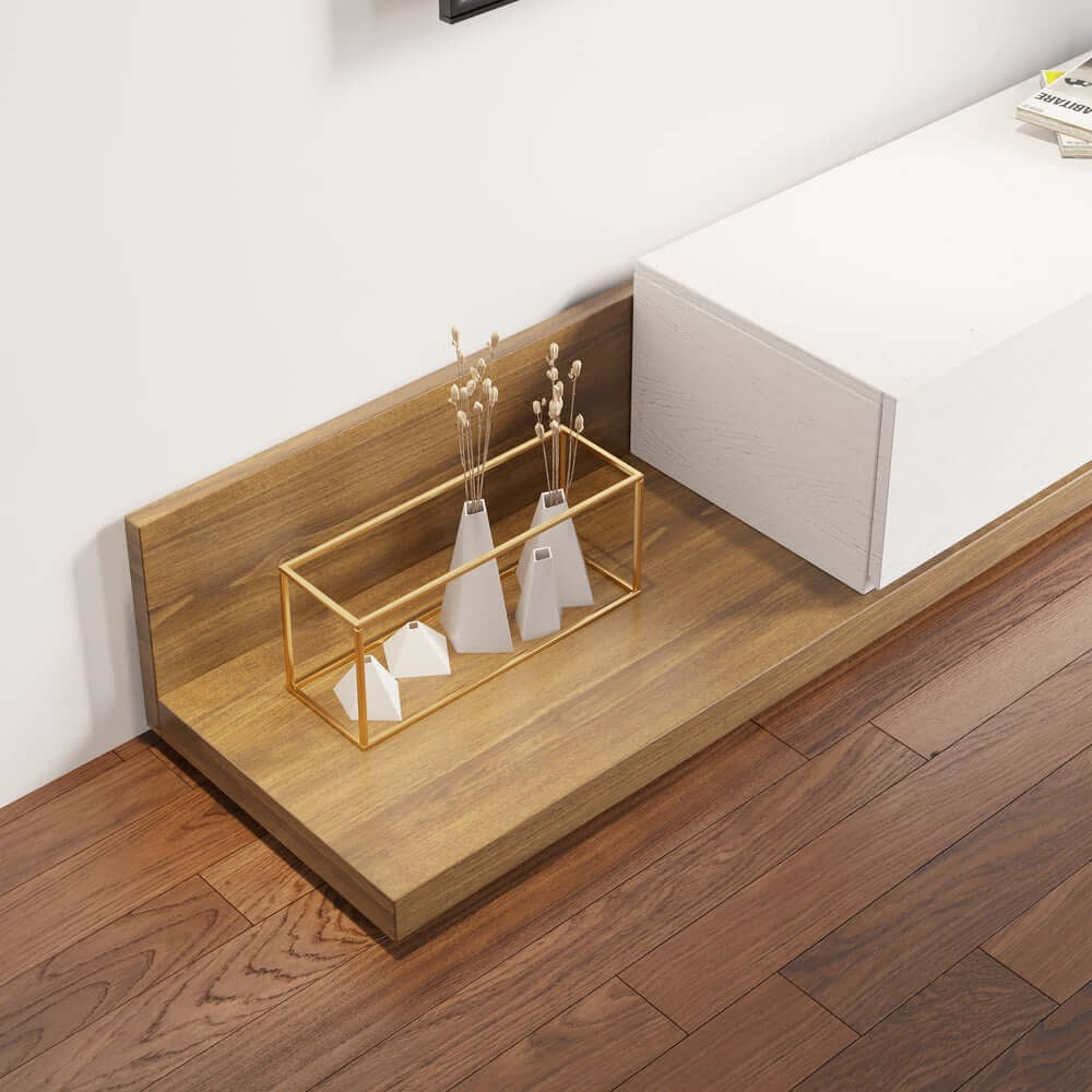 Modern Engineered Wood TV Stand With 3 Drawers