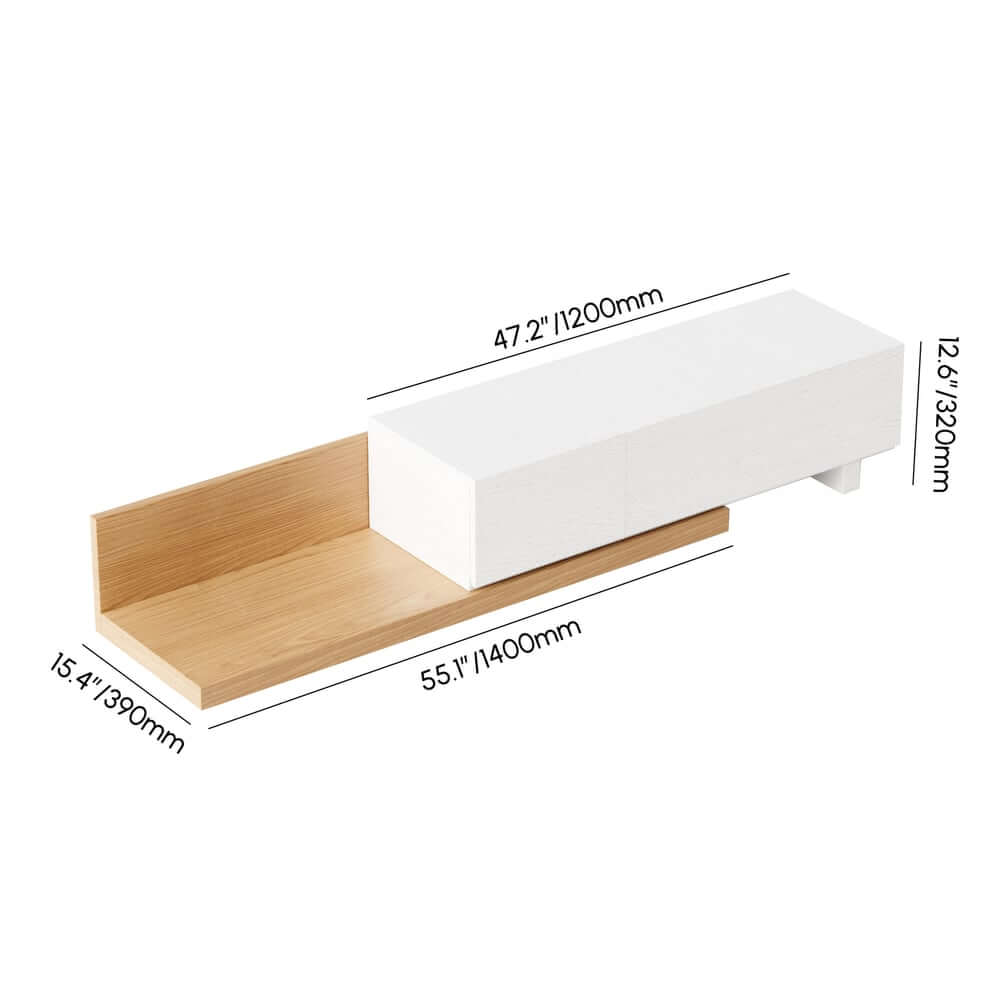 Modern Engineered Wood TV Stand With 3 Drawers Dimensions