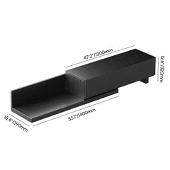 Modern Engineered Wood TV Stand With 3 Drawers Dimensions