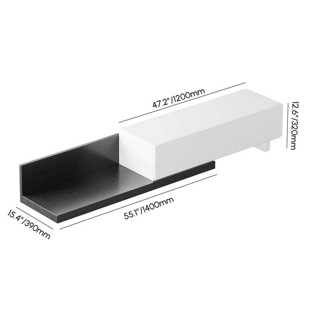 Modern Engineered Wood TV Stand With 3 Drawers Dimensions