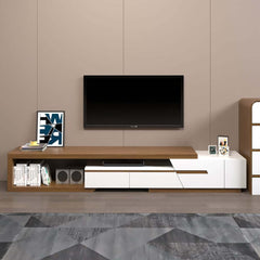 Modern Engineered Wood TV Stand With Drawers