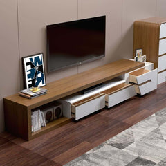 Modern Engineered Wood TV Stand With Drawers