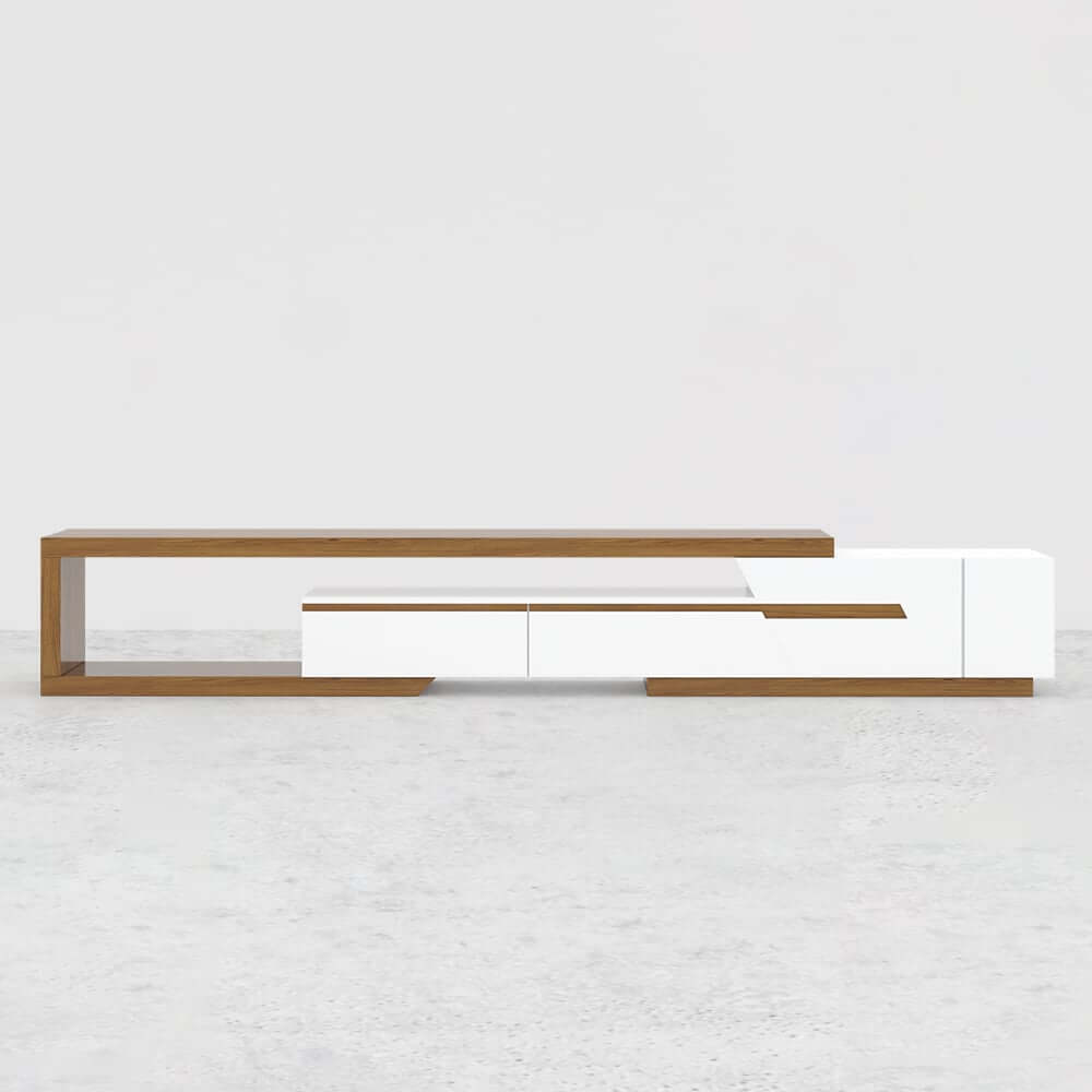 Modern Engineered Wood TV Stand With Drawers