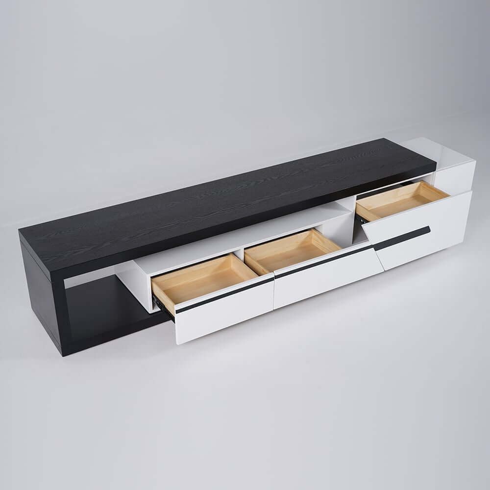 Modern Engineered Wood TV Stand With Drawers