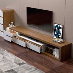 Modern Engineered Wood TV Stand With Drawers