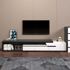 Modern Engineered Wood TV Stand With Drawers