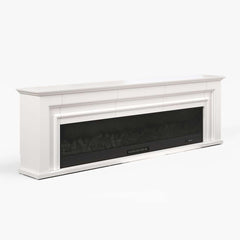 Modern Engineered Wood TV Stand With Electric Fireplace