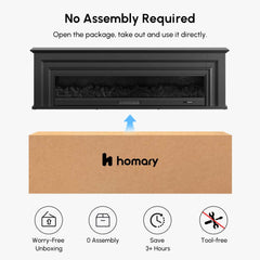 Modern Engineered Wood TV Stand With Electric Fireplace
