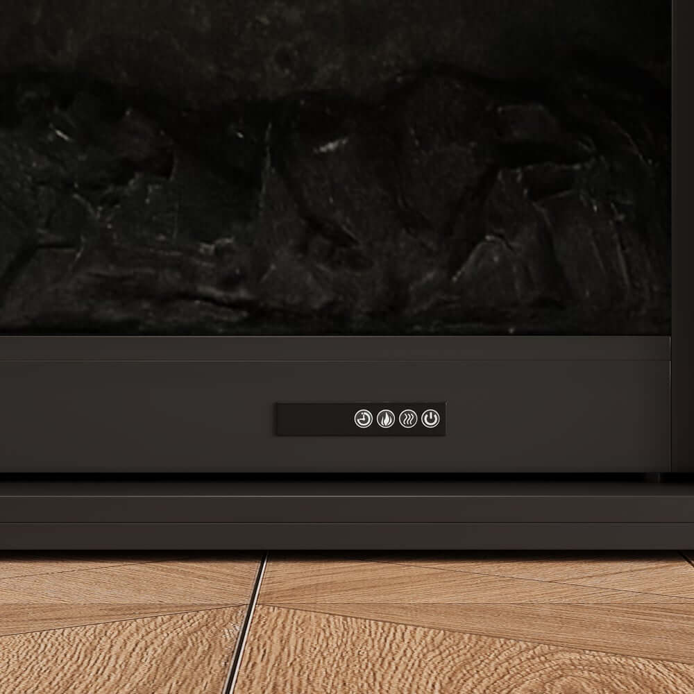 Modern Engineered Wood TV Stand With Electric Fireplace