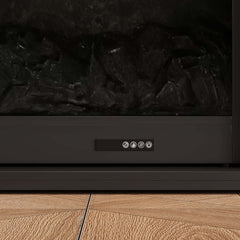 Modern Engineered Wood TV Stand With Electric Fireplace